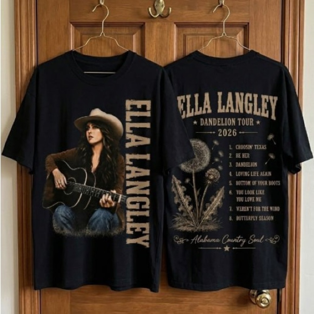 Ella Langley Dandelion Tour 2026 Black Graphic Tee